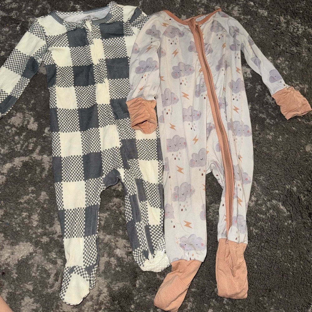 Caden lane onesies 0-3 months baby set of 2
